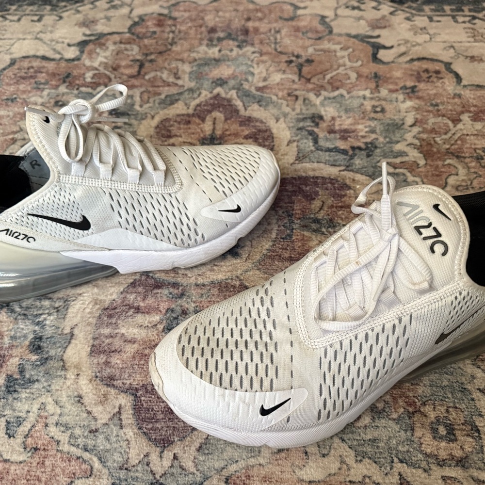 Nike Air Max 270 White and Black Sneakers
